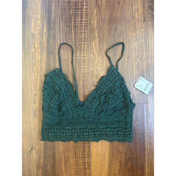 NWT Intimately FP Amina Longline Bralette Free People Green -M - Picture 7 of 10